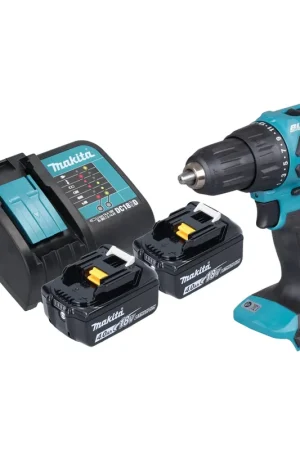 Achat Immédiat Perceuse à percussion sans fil Makita DHP 490 SM 18 V 65 Nm Brushless + 2 batteries 4,0 Ah + chargeur
