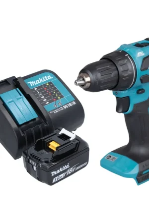 Authentique Perceuse-visseuse sans fil Makita DDF 490 SF1 18 V 65 Nm 1/2" Brushless + 1 batterie 3,0 Ah + chargeur