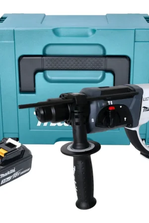 Marteau perforateur sans fil Makita DHR 202 F1JW 18 V 20 mm 2,0 J blanc + 1 batterie 3,0 Ah + Makpac - sans chargeur Offre Limitée