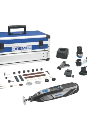 Quantité Limitée Outil multifonction sans fil Dremel 8240-5/65 12 V ( F0138240JK ) + 1 batterie 2,0 Ah + chargeur + kit d'accessoires 65 pièces
