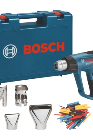 Achat Immédiat Bosch GHG 23-66 Professional Heißluftgebläse 2300 Watt 50 - 650 °C ( 06012A6301 ) + 5x Düse + Koffer