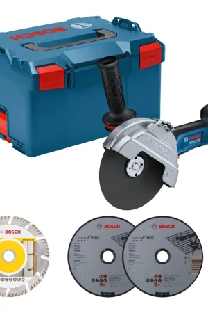 Achat Immédiat Bosch GWS 18V-180 P Professional Akku Winkelschleifer 18 V 180 mm ( 06019H6L02 ) Brushless + L-Boxx - ohne Akku, ohne Ladegerät
