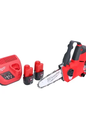 Milwaukee M12 FHS-302 Scie à élaguer sans fil 12 V 15 cm Brushless + 2x batterie 3,0 Ah + chargeur Pas Cher