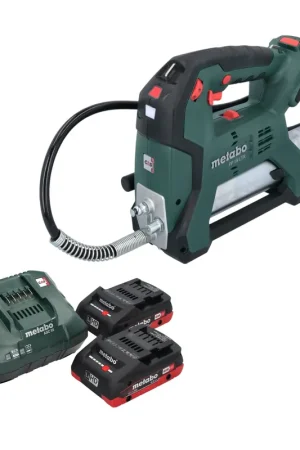Pompe à graisse sans fil Metabo FP 18 LTX 18 V 690 bar + 2 batteries 4,0 Ah + chargeur Nouvelle Collection
