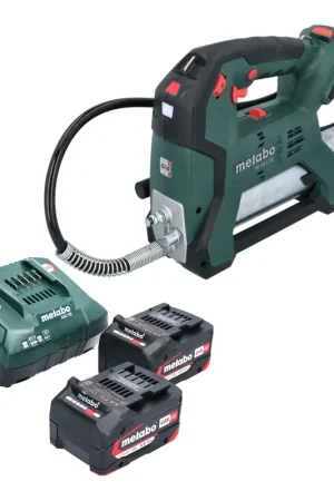 Paiement Sécurisé Pompe à graisse sans fil Metabo FP 18 LTX 18 V 690 bar + 2 batteries 4,0 Ah + chargeur