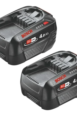 Dernière Chance Bosch 2 batteries PBA 18 V 4,0 Ah W-C 18 V 4,0 Ah POWER FOR ALL (2x 1600A011T8)