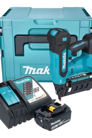 Cloueuse sans fil Makita DBN 601 RM1J 18 V 19 - 64 mm Brushless + 1 batterie 4,0 Ah + chargeur + Makpac Prix Réduit