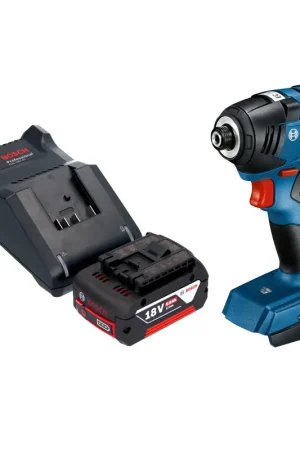 Bosch GDR 18V-200 Professional Akku Drehschlagschrauber 18 V 200 Nm Brushless + 1x Akku 5,0 Ah + Ladegerät Soldes