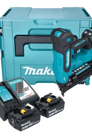 Meilleure Vente Cloueuse à tête plate sans fil Makita DBN 610 RGJ 18 V 32 - 64 mm Brushless + 2 batteries 6,0 Ah + chargeur + Makpac