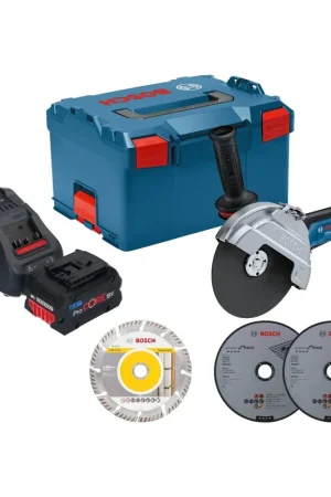 Top Vente Bosch GWS 18V-180 P Professional Akku Winkelschleifer 18 V 180 mm Brushless + 1x ProCORE Akku 8,0 Ah + Ladegerät + L-Boxx
