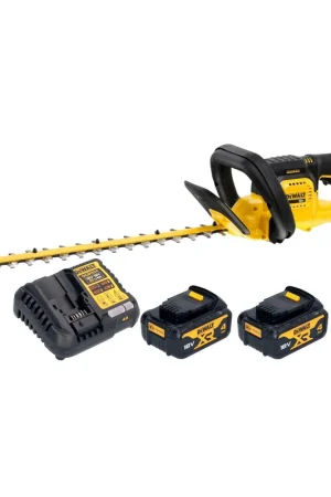 Meilleure Vente Taille-haie sans fil Dewalt DCMHT 563 M2 18 V 55 cm + 2 batteries 4,0 Ah + chargeur