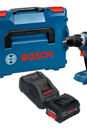 Satisfait Ou Remboursé Perceuse-visseuse sans fil Bosch GSR 18V-65 Professional 18 V 63 Nm sans balais + 1 batterie ProCORE 5,5 Ah + chargeur + L-Boxx