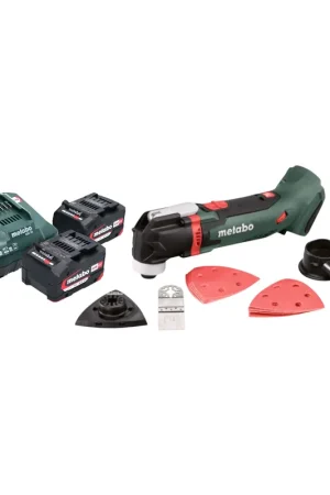 Produit De Marque Outil multifonction sans fil Metabo MT 18 LTX 18 V OIS / Starlock + 2 batteries 4,0 Ah + chargeur