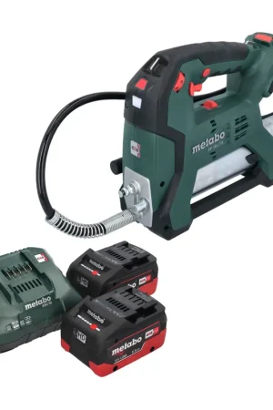 Pompe à graisse sans fil Metabo FP 18 LTX 18 V 690 bar + 2 batteries LiHD 5,5 Ah + chargeur Satisfait Ou Remboursé