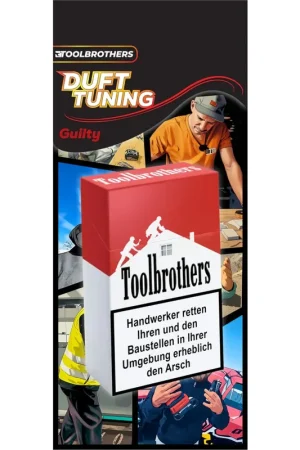 Marque Toolbrothers Duftbaum - Kippen Design - Duft GUILTY - klassisch maskuline Duftnoten