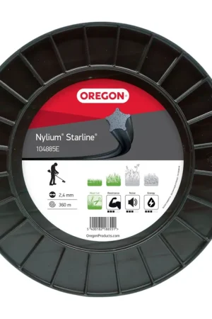 Authentique Fil de coupe Oregon Nylium Starline 2,4 mm x 360 m ( 104885E ) pour appareils à essence et sans fil