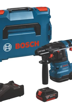 Bosch GBH 18V-22 Professional Marteau perforateur sans fil 18 V 1,9 J SDS Plus Brushless ( 0611924002 ) + 2x batterie 4,0 Ah + chargeur + L-Boxx Meilleure Vente