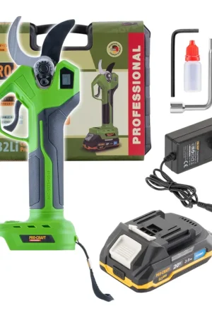 Procraft ES32Li élagueur sans fil 20 V Brushless + 1x batterie 2,0 Ah + chargeur + coffret Usine Directe