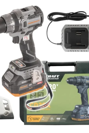 Procraft CD20A perceuse-visseuse sans fil 20 V 85 Nm + 1x batterie 4,0 Ah + chargeur + coffret Remise