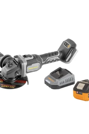 Produit De Marque Procraft Industrial AG125Bbb Meuleuse d'angle sans fil 20 V 125 mm Brushless + 1x batterie 4,0 Ah + chargeur