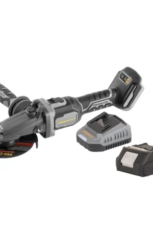 Livraison Express Procraft Industrial AG125Cbb Meuleuse d'angle sans fil à tête plate 20 V 125 mm Brushless + 1x batterie 2,0 Ah + chargeur