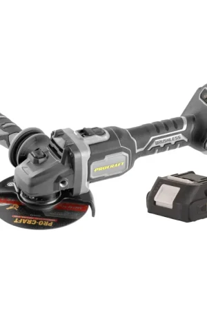 Meilleur Choix Procraft Industrial AG125Bbb Meuleuse d'angle sans fil 20 V 125 mm Brushless + 1x batterie 2,0 Ah - sans chargeur