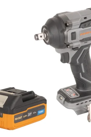 Satisfait Ou Remboursé Procraft Industrial IW550Abb Clé à choc sans fil 20 V 550 Nm 1/2" + 1x batterie 4,0 Ah - sans chargeur