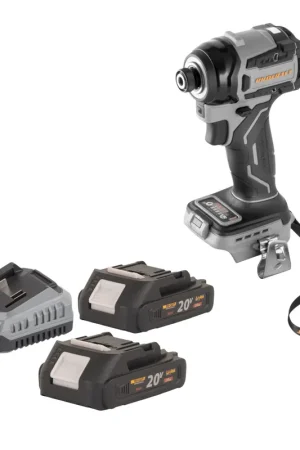 Meilleure Vente Procraft ID20Abb Clé à choc sans fil 20 V 180 Nm 1/4" + 2x batterie 2,0 Ah + chargeur