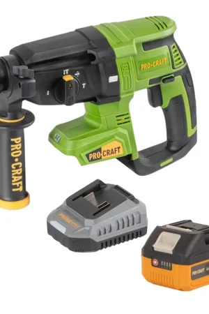 Livraison Express Procraft PHA40bb Marteau perforateur sans fil 20 V 2,6 J SDS plus Brushless + 1x batterie 4,0 Ah + chargeur