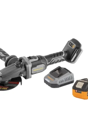 Affaire À Saisir Procraft Industrial AG125Cbb Meuleuse d'angle sans fil à tête plate 20 V 125 mm Brushless + 1x batterie 4,0 Ah + chargeur