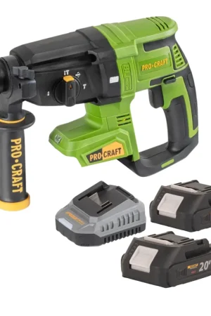 Nouvel Arrivage Procraft PHA40bb Marteau perforateur sans fil 20 V 2,6 J SDS plus Brushless + 2x batterie 2,0 Ah + chargeur