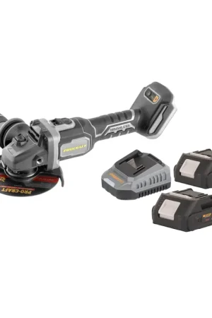 Procraft Industrial AG125Bbb Meuleuse d'angle sans fil 20 V 125 mm Brushless + 2x batterie 2,0 Ah + chargeur Produit De Marque