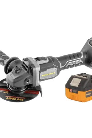 Must-Have Procraft Industrial AG125Bbb Meuleuse d'angle sans fil 20 V 125 mm Brushless + 1x batterie 4,0 Ah - sans chargeur