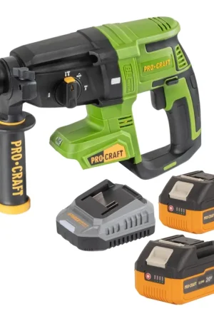 Must-Have Procraft PHA40bb Marteau perforateur sans fil 20 V 2,6 J SDS plus Brushless + 2x batterie 4,0 Ah + chargeur