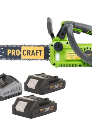 Commander Maintenant Procraft PKA42Libb Tronçonneuse à chaîne sans fil 20 V 304 mm Brushless + 2x batterie 2,0 Ah + chargeur