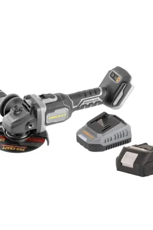 Prix Bas Procraft Industrial AG125Bbb Meuleuse d'angle sans fil 20 V 125 mm Brushless + 1x batterie 2,0 Ah + chargeur