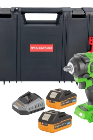 Dernier Modèle Procraft PWA18bb Clé à choc sans fil 20 V 550 Nm 1/2" Brushless + 2x batterie 4,0 Ah + chargeur + boîte à outils RHINO