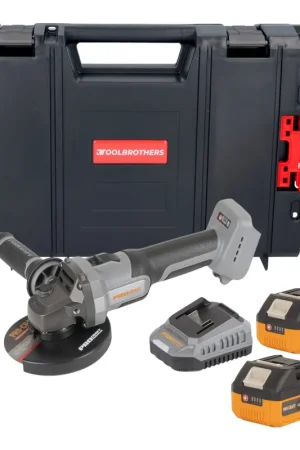 Procraft Industrial AG125Abb Meuleuse d'angle sans fil 20 V 125 mm Brushless + 2x batterie 4,0 Ah + chargeur + boîte à outils RHINO Acheter En Ligne