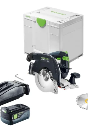 Festool HKC 55 KEB-Basic Scie circulaire portative sans fil 18 V 160 mm Brushless + 1x batterie 5,0 Ah + chargeur + Systainer Prix Cassé