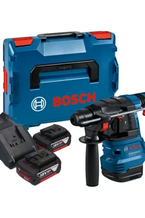 Bosch GBH 18V-22 Professional Marteau perforateur sans fil 18 V 1,9 J SDS Plus Brushless + 2x batterie 5,0 Ah + chargeur + L-Boxx Usine Directe
