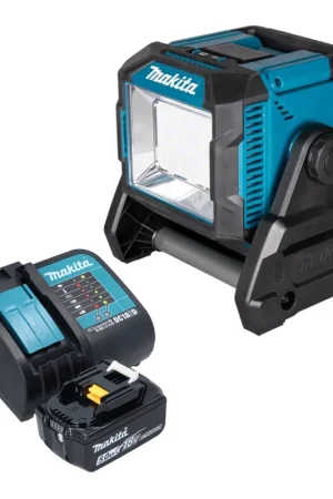 Makita ML 005 G ST1 Lampe de chantier sans fil 18 / 40 V max. 3.600 lm + 1x batterie 5,0 Ah + chargeur Offre Du Jour