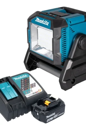 Makita ML 005 G RM1 Lampe de chantier sans fil 18 / 40 V max. 3.600 lm + 1x batterie 4,0 Ah + chargeur Jusqu'à Épuisement Des Stocks