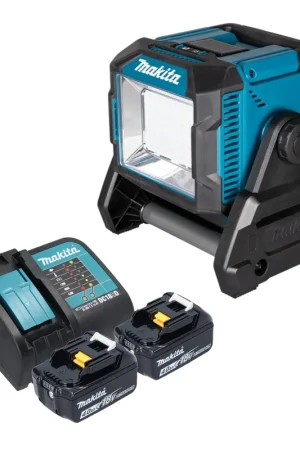 Solde Makita ML 005 G SM Lampe de chantier sans fil 18 / 40 V max. 3.600 lm + 2x batterie 4,0 Ah + chargeur
