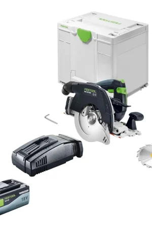 Festool HKC 55 KEB-Basic Scie circulaire portative sans fil 18 V 160 mm Brushless + 1x batterie 8,0 Ah + chargeur + Systainer Pas Cher