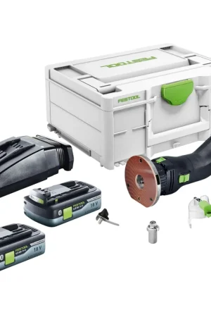 Offre Limitée Festool OFKC 500 R3 EB-Basic Affleureuse sans fil 18 V 10 mm Brushless + 2x batterie 4,0 Ah + chargeur + Systainer