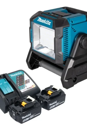 Nouvel Arrivage Makita ML 005 G RG Lampe de chantier sans fil 18 / 40 V max. 3.600 lm + 2x batterie 6,0 Ah + chargeur