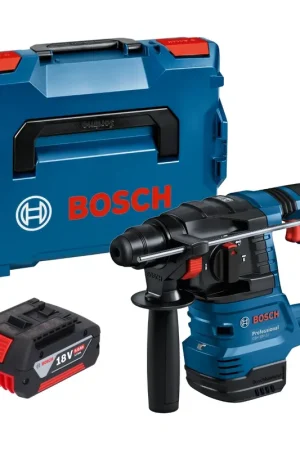 Paiement Sécurisé Bosch GBH 18V-22 Professional Marteau perforateur sans fil 18 V 1,9 J SDS Plus Brushless + 1x batterie 5,0 Ah + L-Boxx - sans chargeur