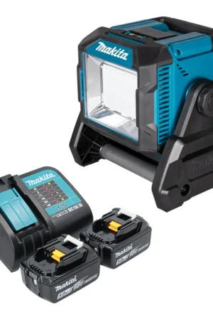 Makita ML 005 G ST Lampe de chantier sur batterie 18 / 40 V max. 3.600 lm + 2x batterie 5,0 Ah + chargeur Prix Réduit