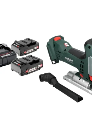 Remise Metabo STA 18 LTX 100 Scie sauteuse sans fil 18 V 100 mm Brushless + 2x batterie 2,0 Ah + chargeur