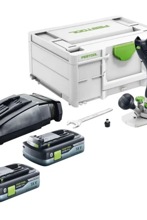 Festool MFKC 700 EB-Basic Module de batterie affleureuse 18 V 8 mm Brushless + 2x batterie 4,0 Ah + chargeur + Systainer Bon Marché